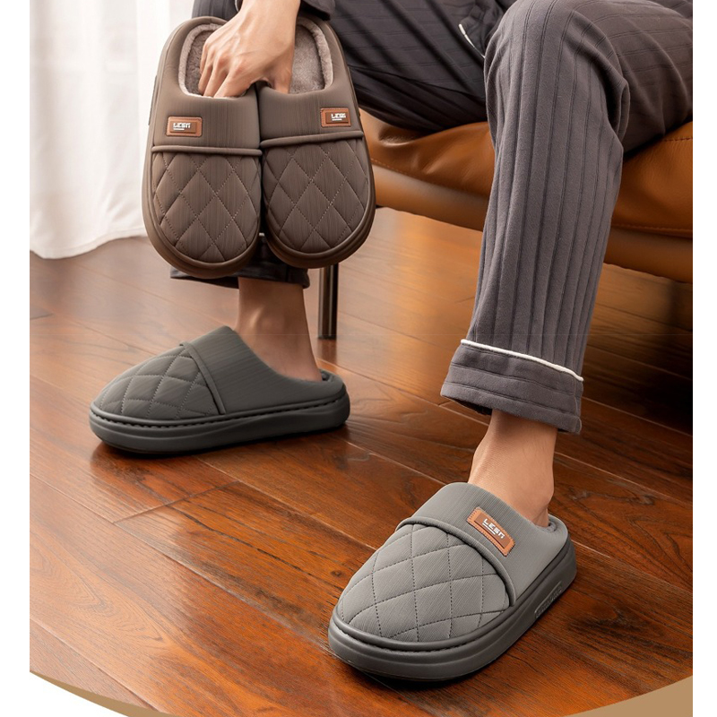Flip Flop Leather Men - Winter Warm Slipper Women Men Male