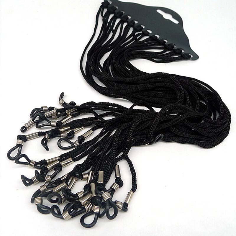 Sunglass Retainer Cord - 12pcs/set Black Nylon Cord Eyeglass Holder