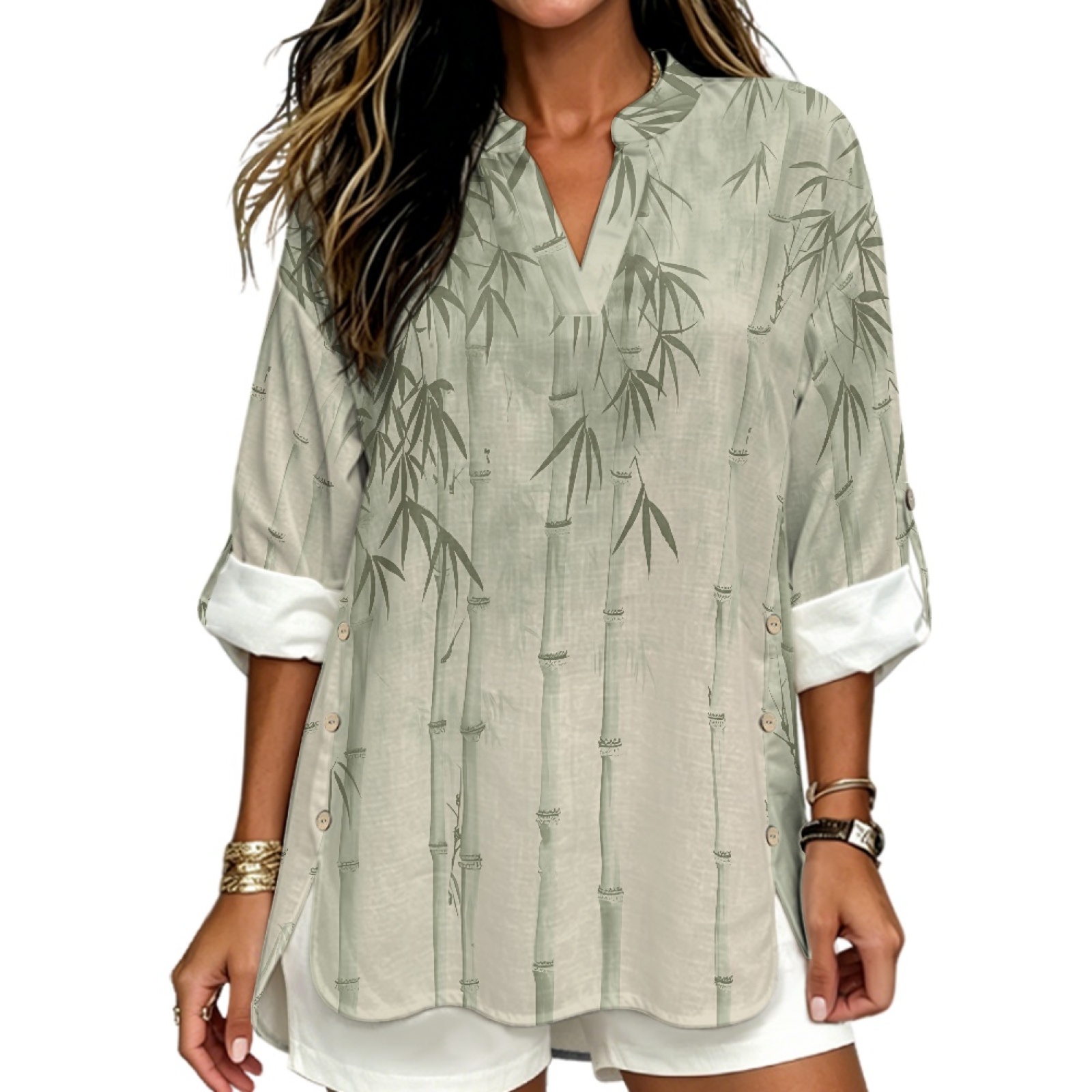 Linen Shirt Breathable - INSTANTARTS Women'S Linen V-Neck Shirt Breathable
