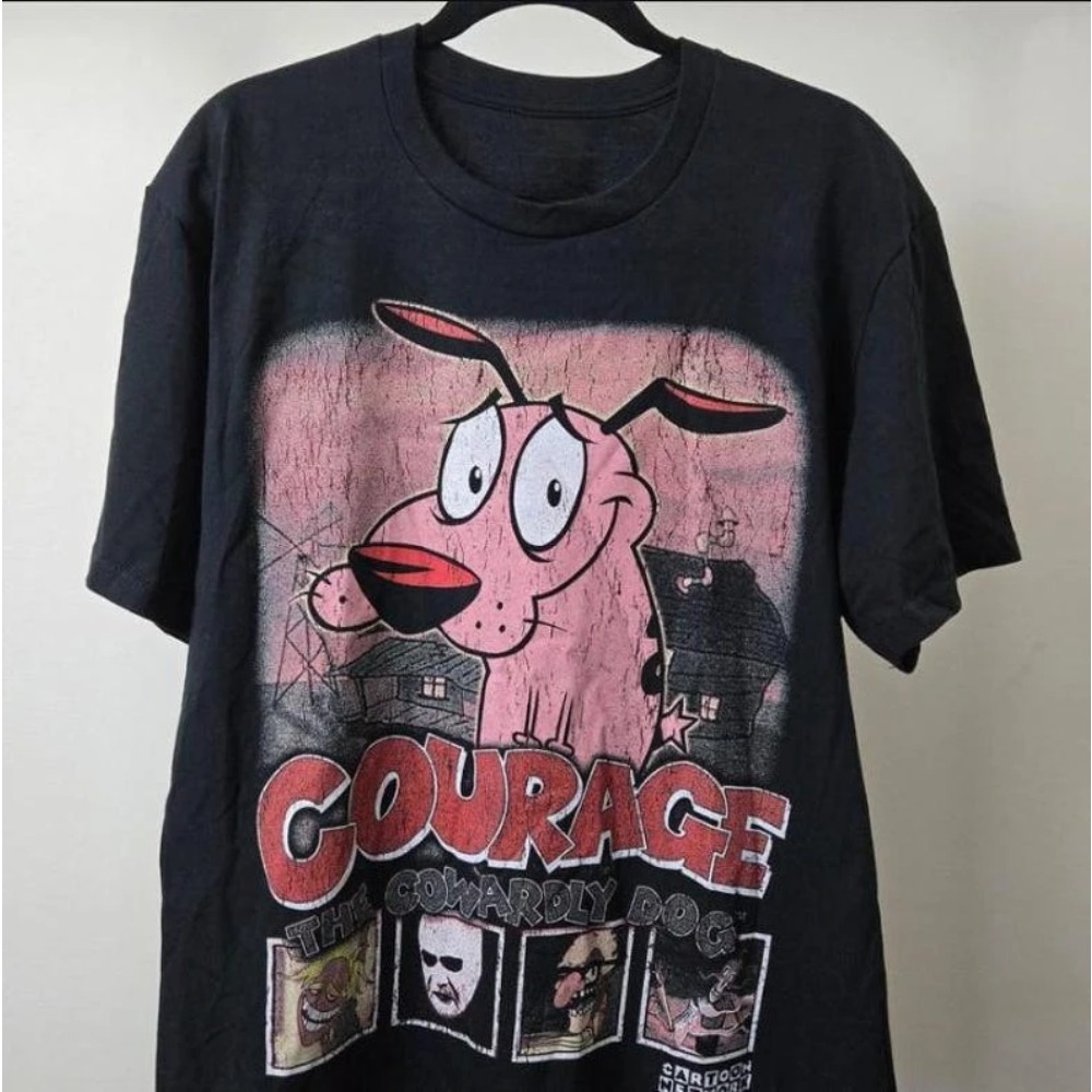 Tee Graphic Print - Summer Vintage Courage The Cowardly Dog