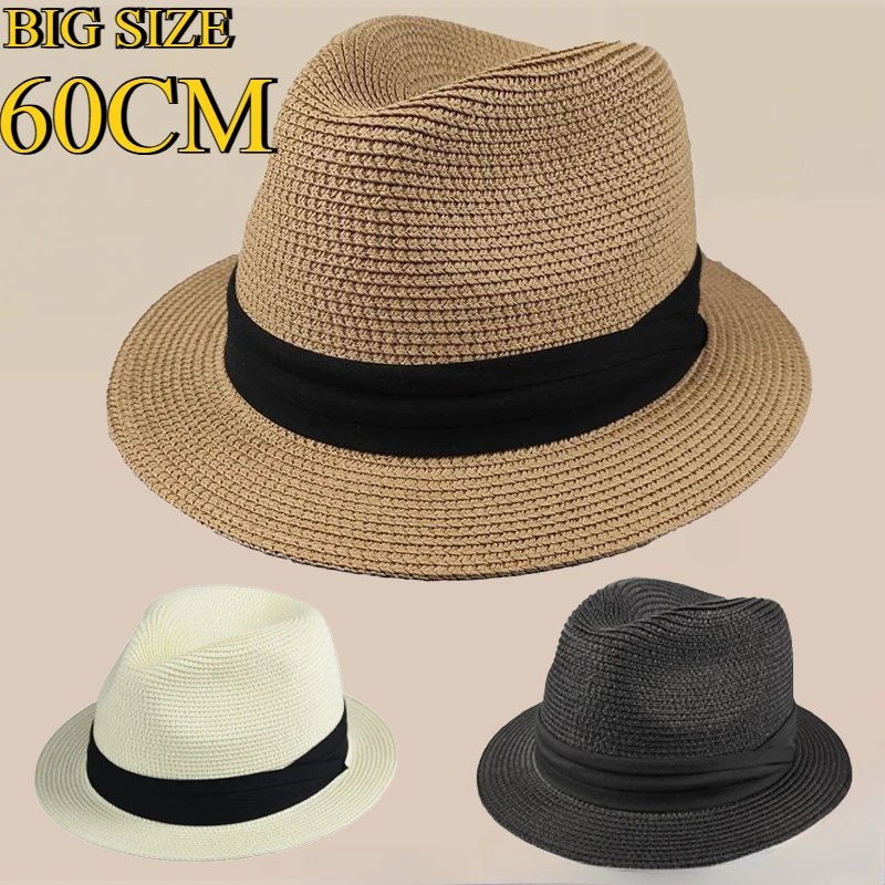 Bucket Hat Straw - New Big Size Narrow Brim 4cm