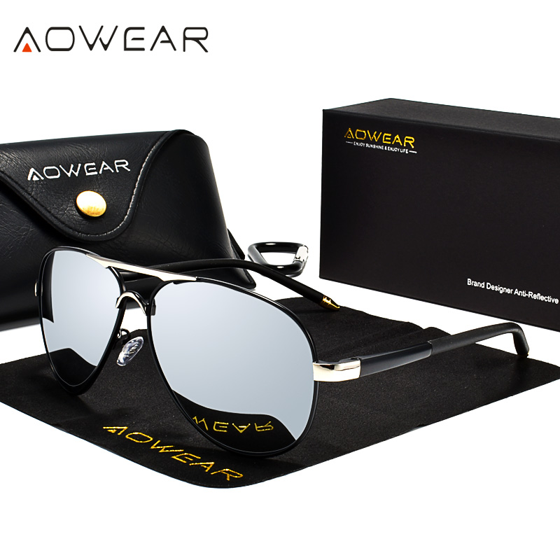 Sunglasses Aviator Polarized - AOWEAR Men's Aviation Sunglasses Men Polarized