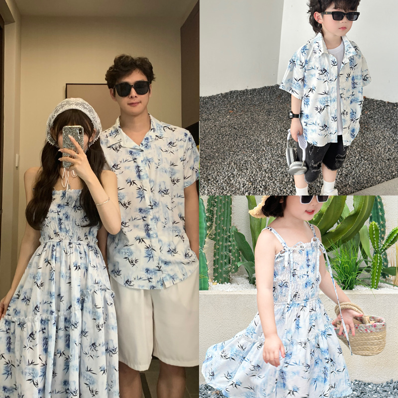 Resort Shirt Floral - Resort Couple Look Parents and Children