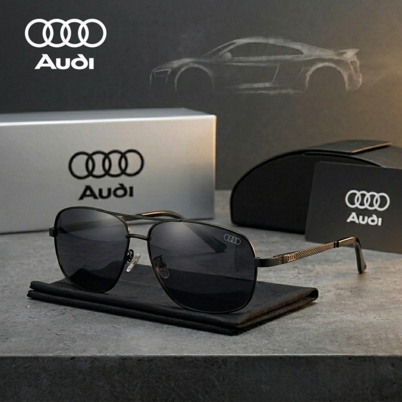 Sunglasses Aviator Polarized - Luxury AUDI Sunglasses Polarized Square Aviator