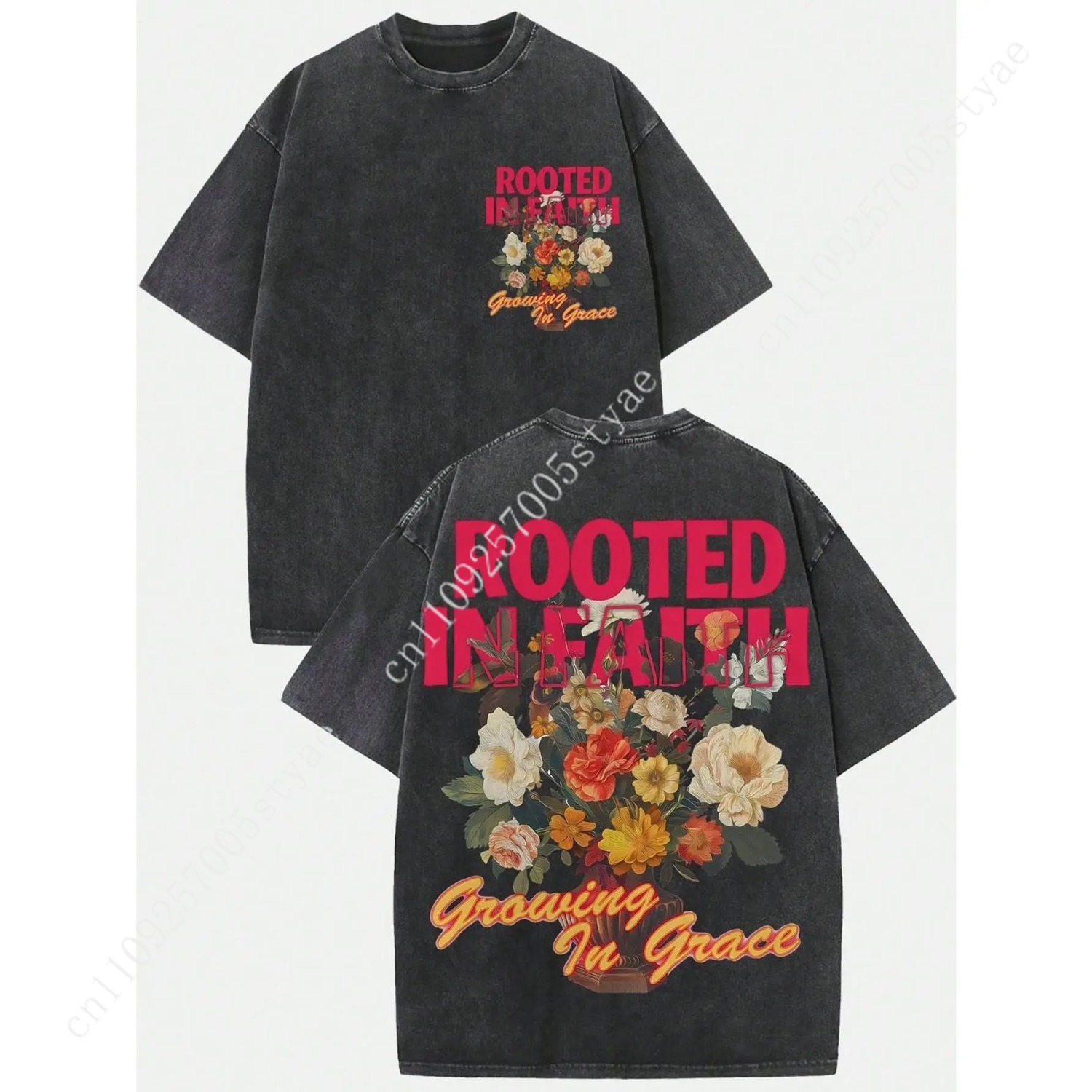 Tee Graphic Print - Women'S Vintage Washed 230gsm Heavyweight T-Shirt