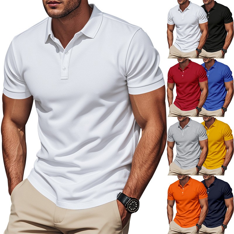 Polo Shirt Pique - Casual Slim Fit Shirt Short Sleeve