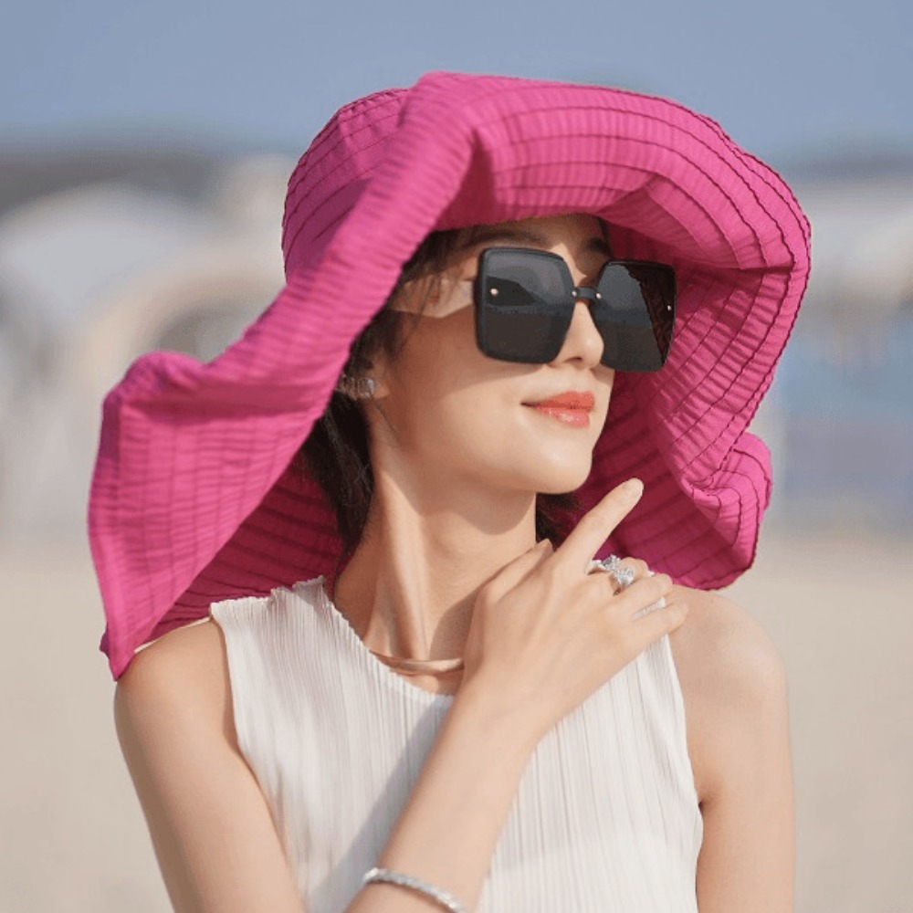 Packable Hat Nylon - Packable Bowknot DIY Moldable Wide Brim