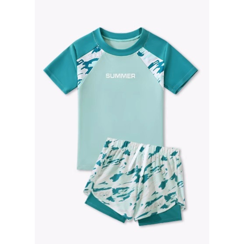 Swim Trunk Quick Dry - 2026 New Boys Two Piece Swimsuit