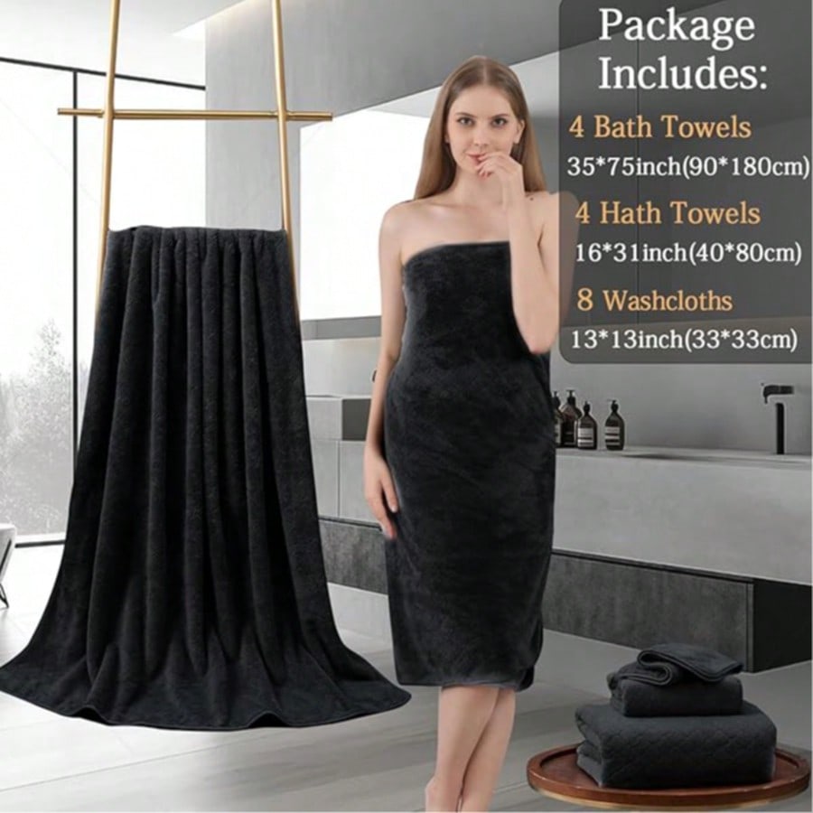 Beach Towel Large - Oversized Bath Towel Set Luxury Modern