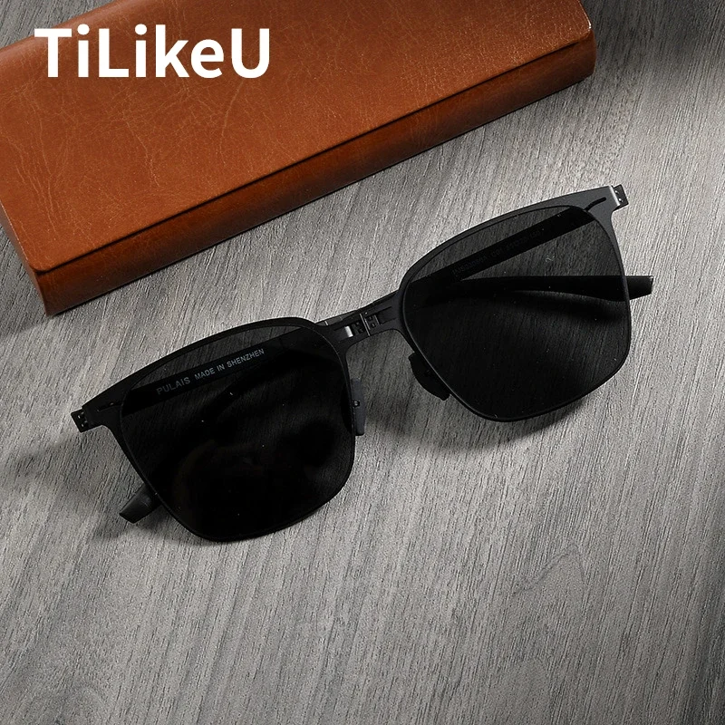 Sunglasses Aviator Polarized - Ultra-thin Aviation Stainless Steel Square Folding