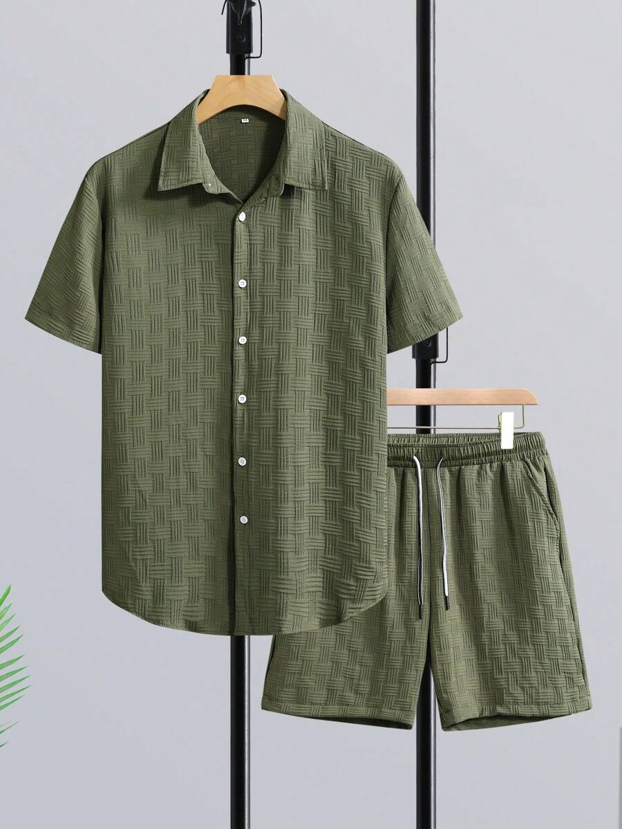 Short Linen Drawstring - Manfinity RSRT Men's Mature Vacation Short