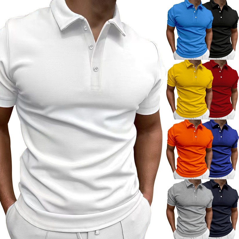 Polo Shirt Pique - Casual Slim Fit Shirt Short Sleeve