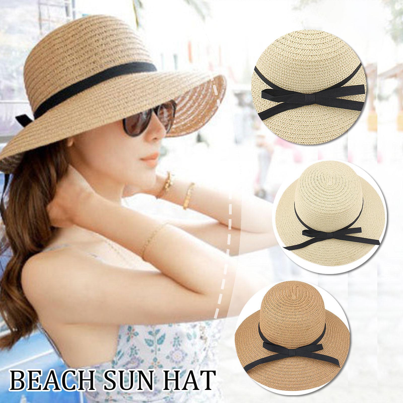 Bucket Hat Straw - Summer Straw Hat Big Wide Brim