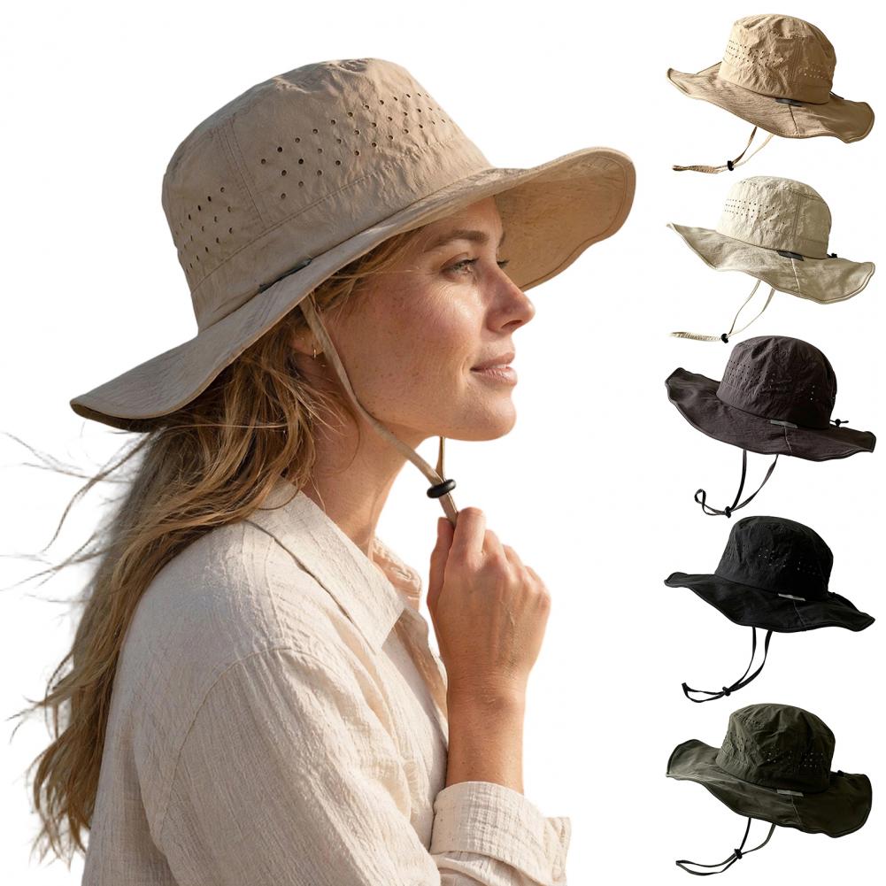 Packable Hat Nylon - UPF50+ Breathable Nylon Mesh Wide Brim