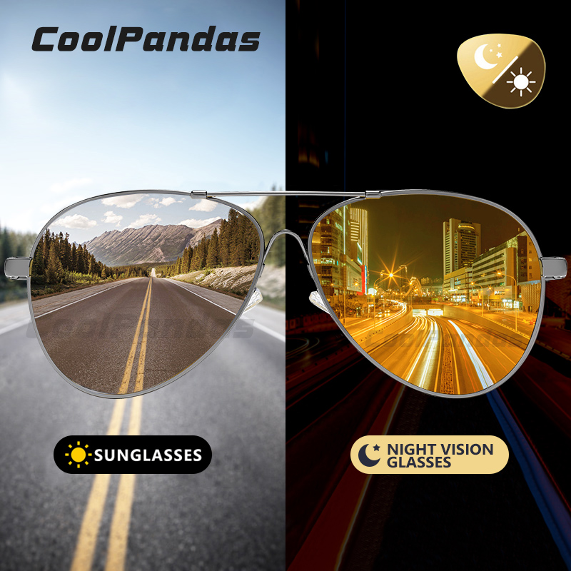 Sunglasses Aviator Polarized - CoolPandas Aviation Sunglasses Men Polarized Photochromic