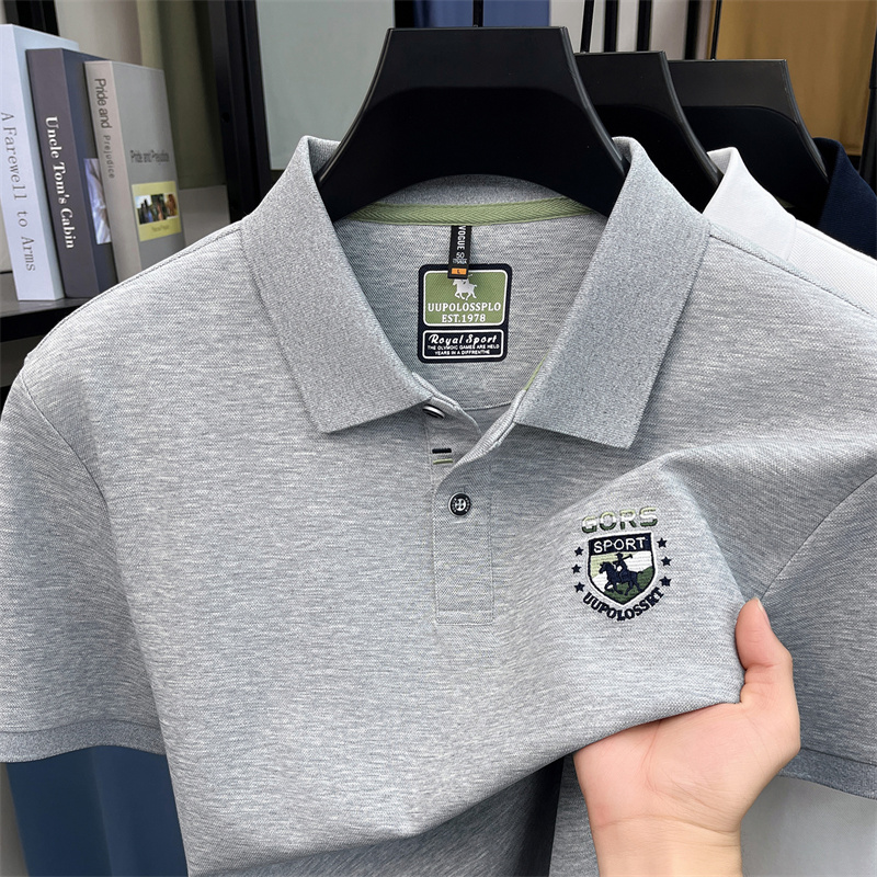 Polo Shirt Pique - Men's Polo Shirt Short Sleeve Embroidered
