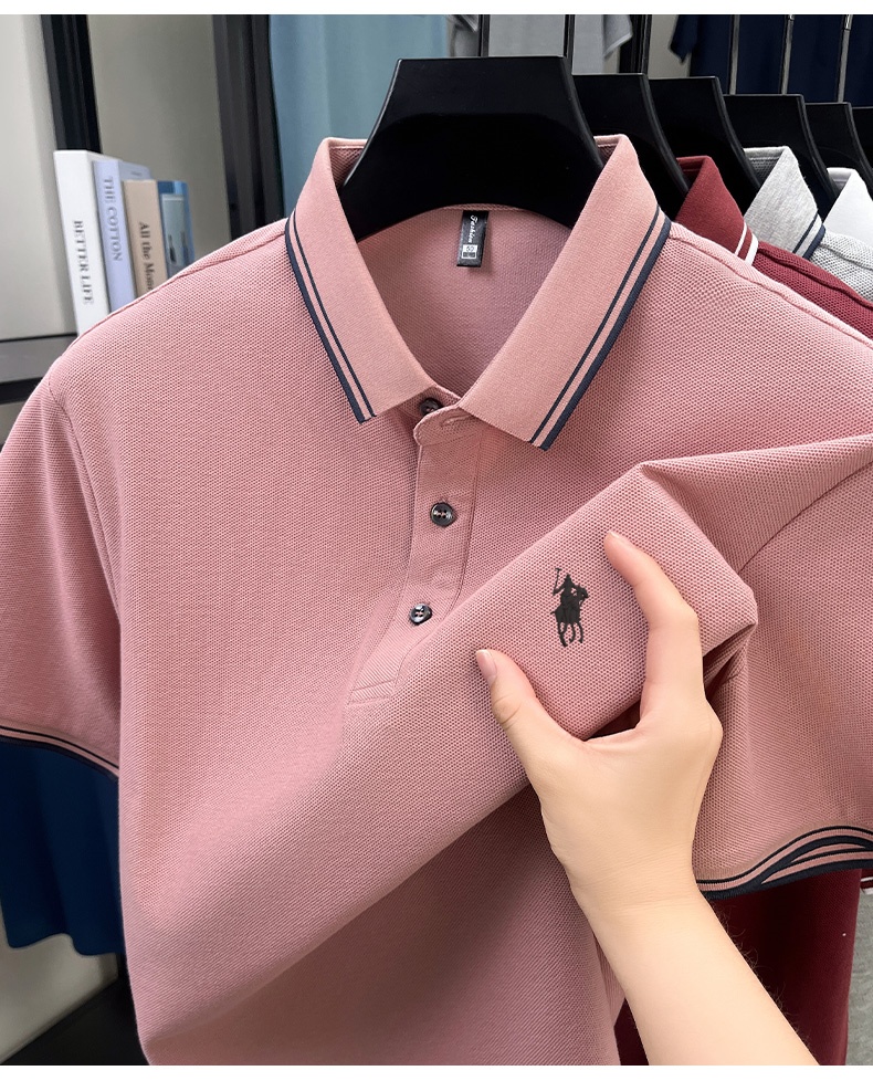 Summer Striped Collar Polo Shi - Polo Shirt Pique recension och pris
