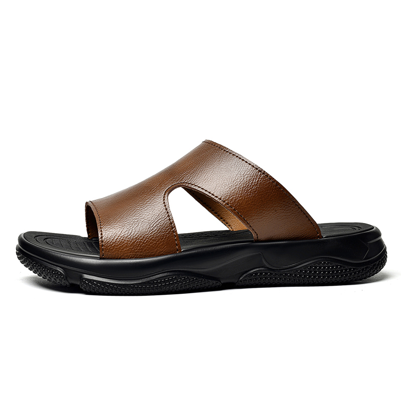 Men's Leather Slide Sandals No - Flip Flop Leather Men recension och pris