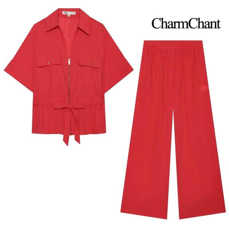 CHARMCHANT Women's Solid Linen - Short Linen Drawstring recension och pris