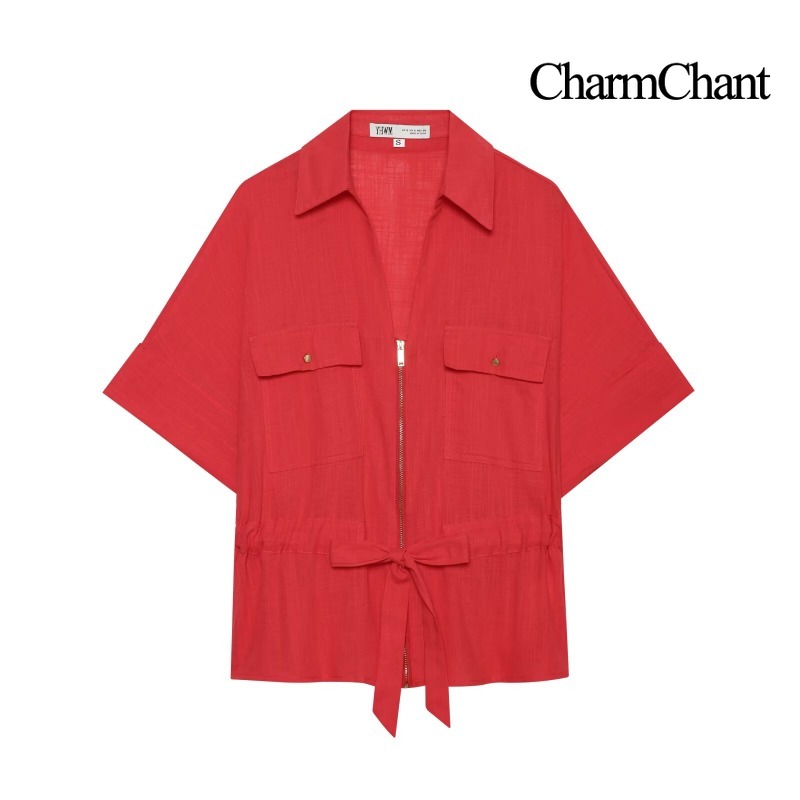 CHARMCHANT Women's Solid Linen - Short Linen Drawstring recension och pris