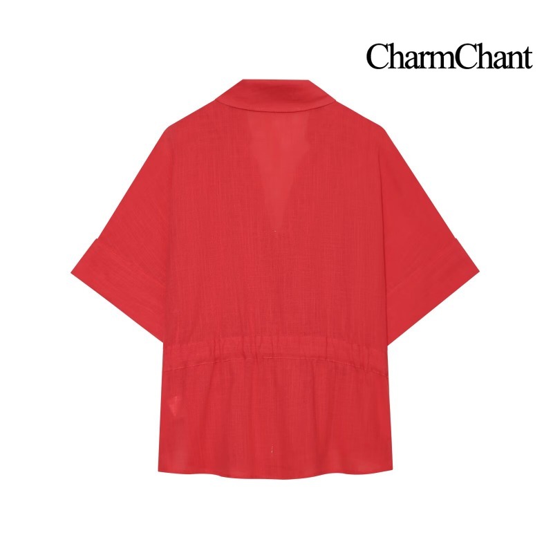 CHARMCHANT Women's Solid Linen - Short Linen Drawstring recension och pris