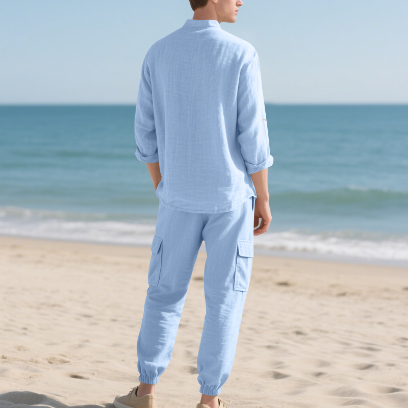 Men's Linen Breathable Two-Pie - Linen Shirt Breathable recension och pris