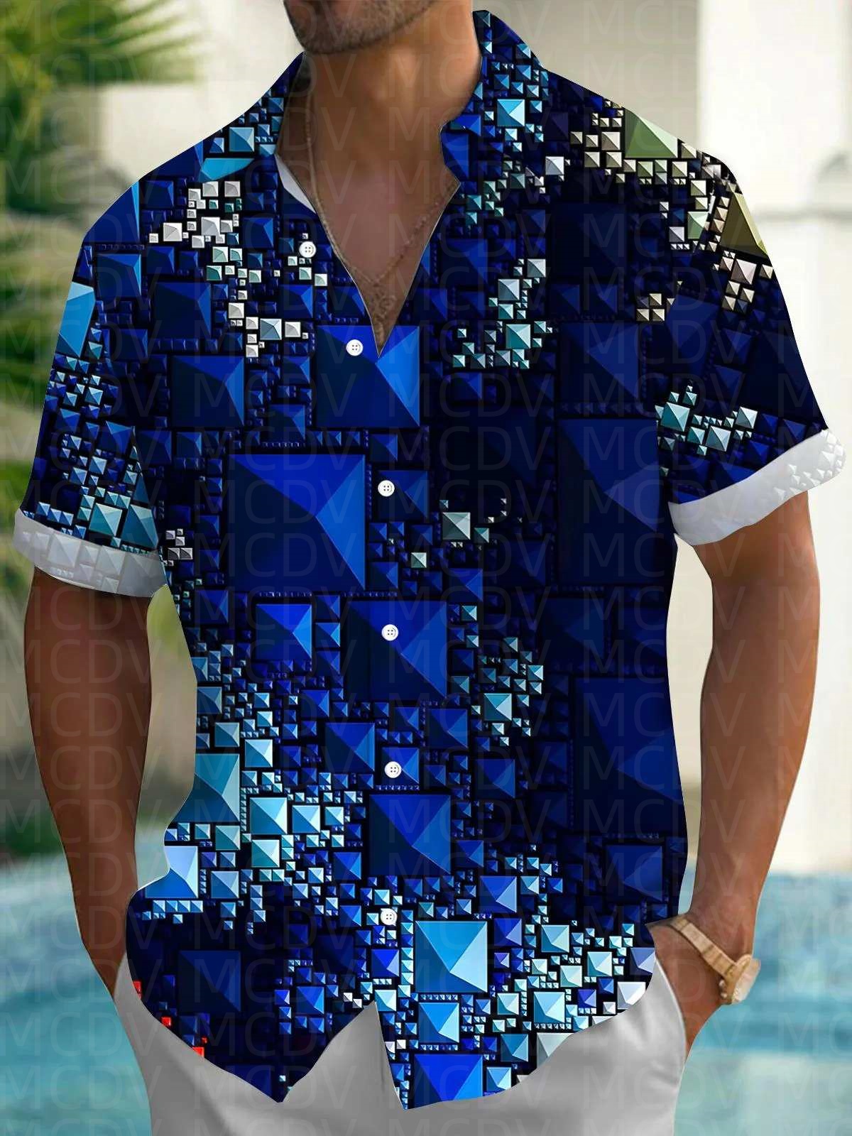 Sun Pattern Style Men's Hawaii - Shirt Camp Collar recension och pris