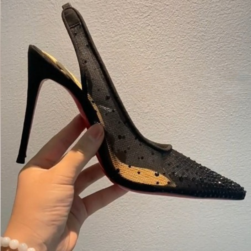 Mesh Rhinestone Rear Empty Sti - Casual Sandal Leather recension och pris