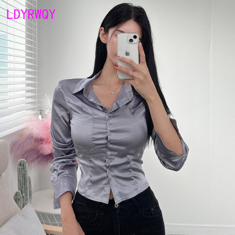 South Korea 2023 Autumn and Wi - Shirt Camp Collar recension och pris