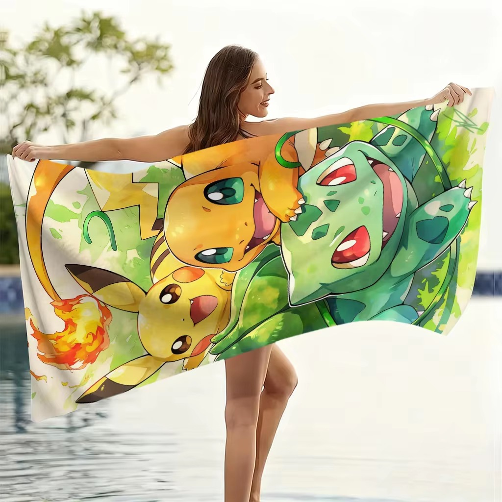 P-Pokemon Starters Anime Beach - Beach Towel Large recension och pris