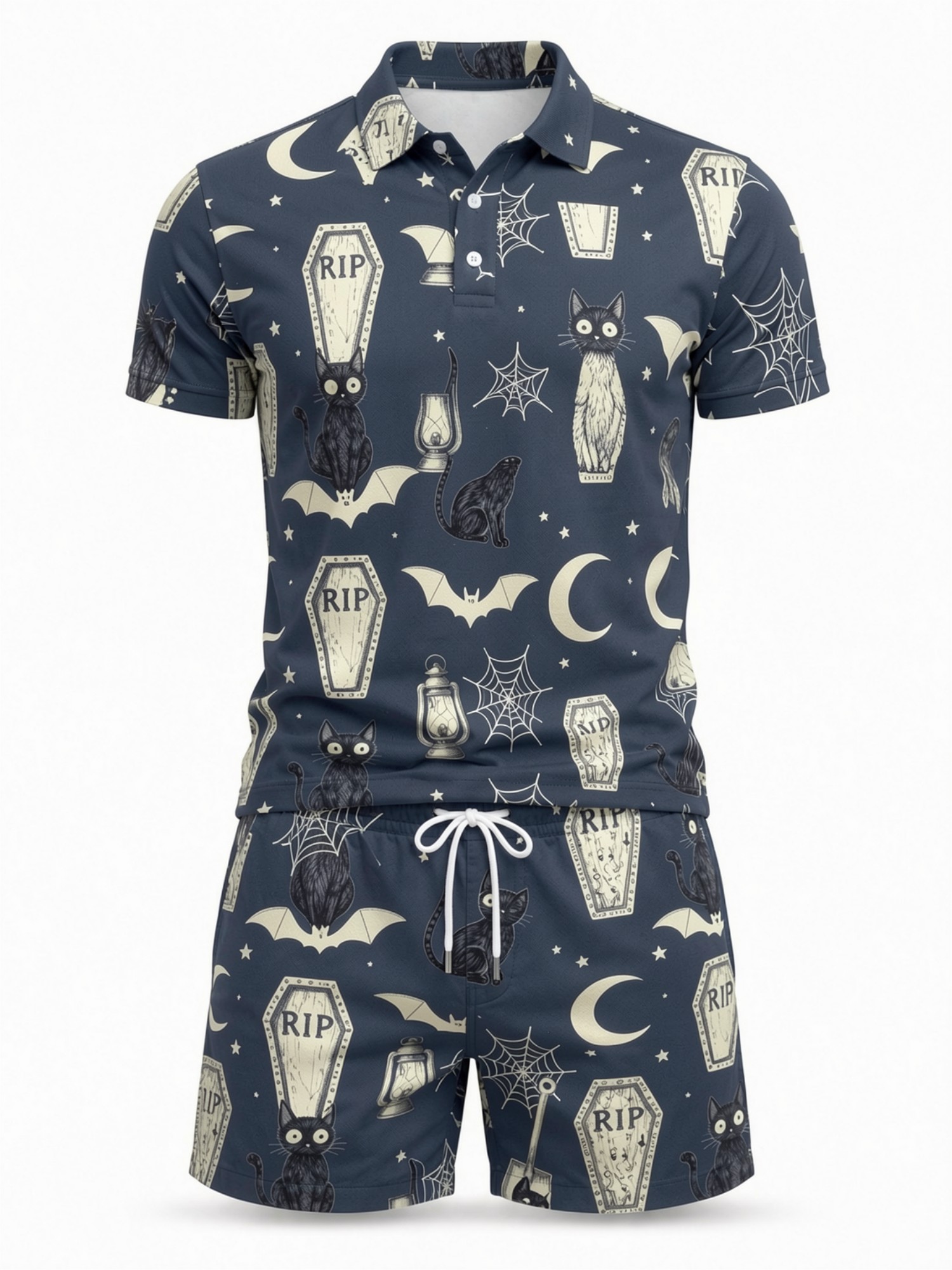 Mens Short Sleeve Polo Shirt a - Resort Shirt Floral recension och pris