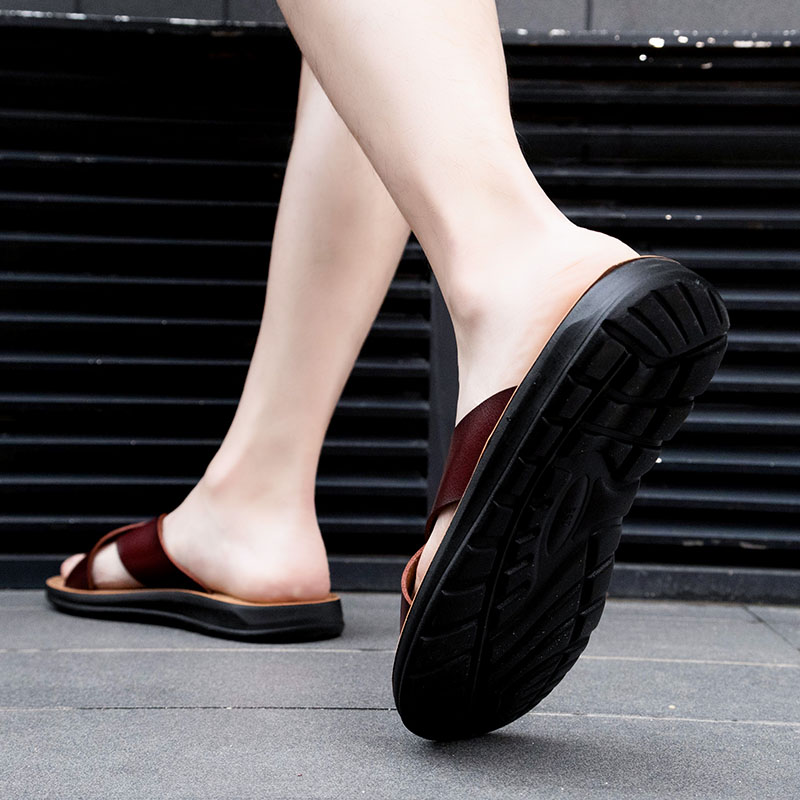XIHAHA New Arrivals Leather Sl - Flip Flop Leather Men recension och pris