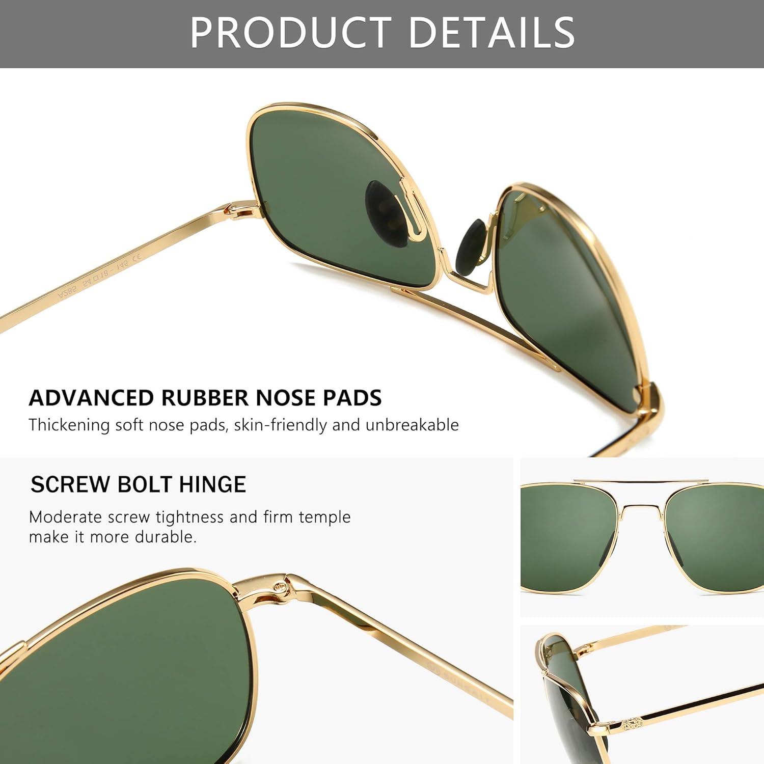 Men's Military Style Polarized - Sunglasses Aviator Polarized recension och pris