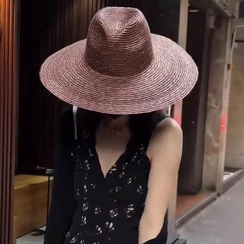 Large Brim Panama Straw Hat Fo - Bucket Hat Straw recension och pris