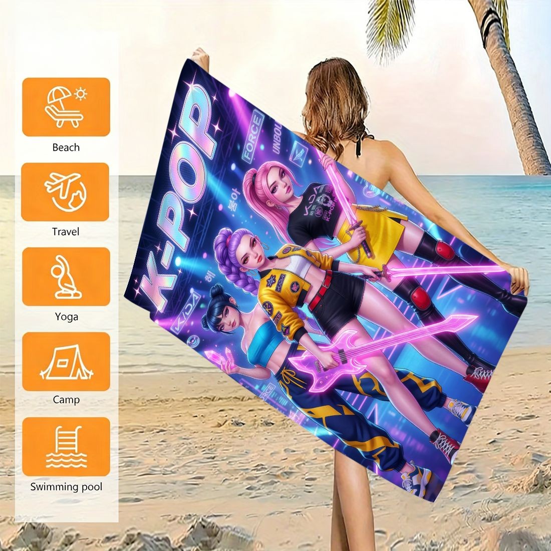 K-Pop Idol Print Large Size Be - Beach Towel Large recension och pris