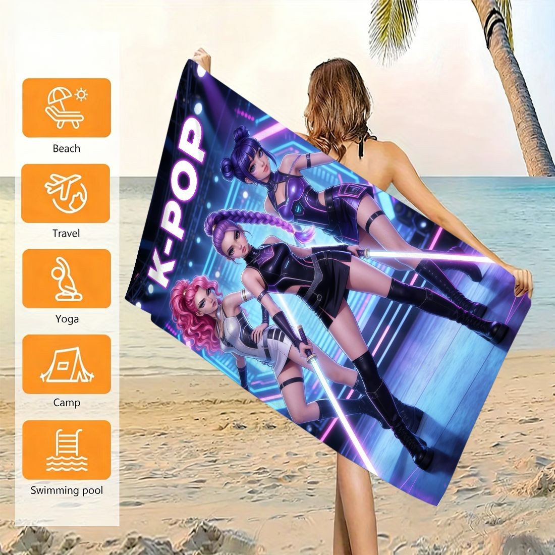 K-Pop Idol Print Large Size Be - Beach Towel Large recension och pris