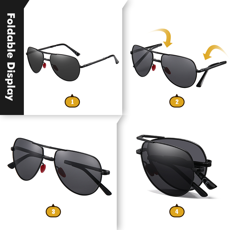 CoolPandas Fashion Folding Sun - Sunglasses Aviator Polarized recension och pris