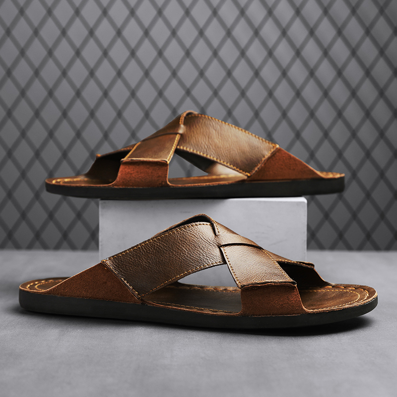 Fashion Genuine Leather Men Sl - Flip Flop Leather Men recension och pris