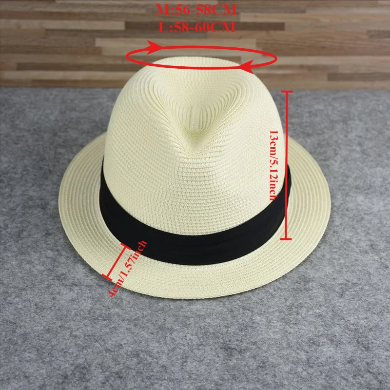 New Big Size Narrow Brim 4cm S - Bucket Hat Straw recension och pris