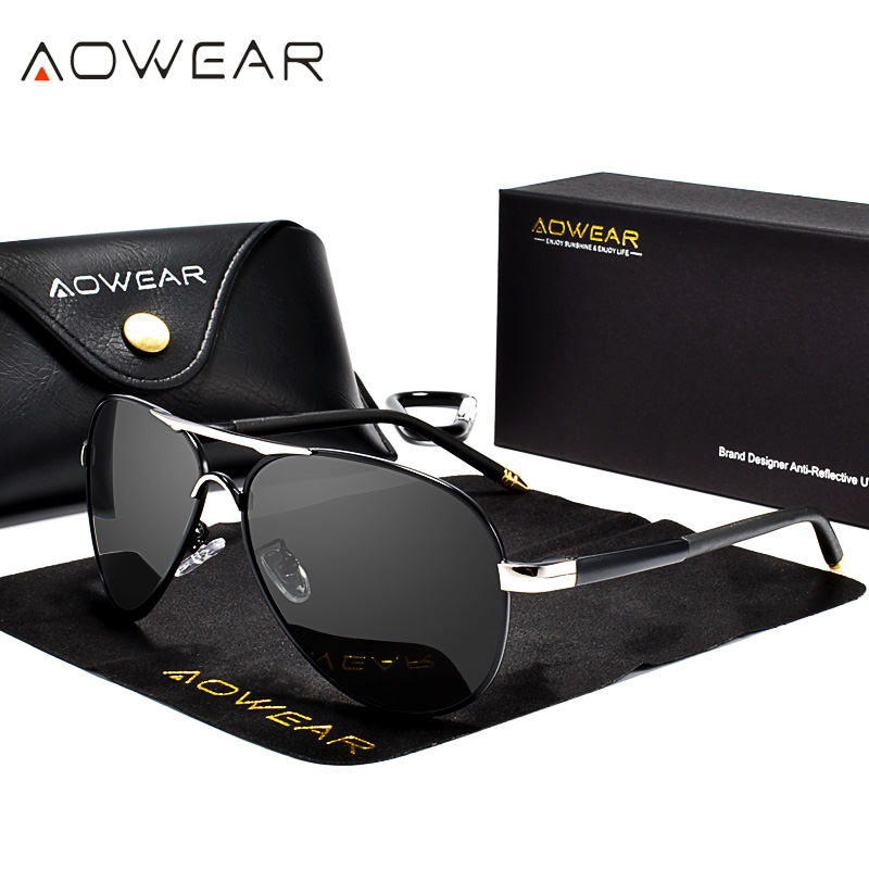 AOWEAR Men's Aviation Sunglass - Sunglasses Aviator Polarized recension och pris