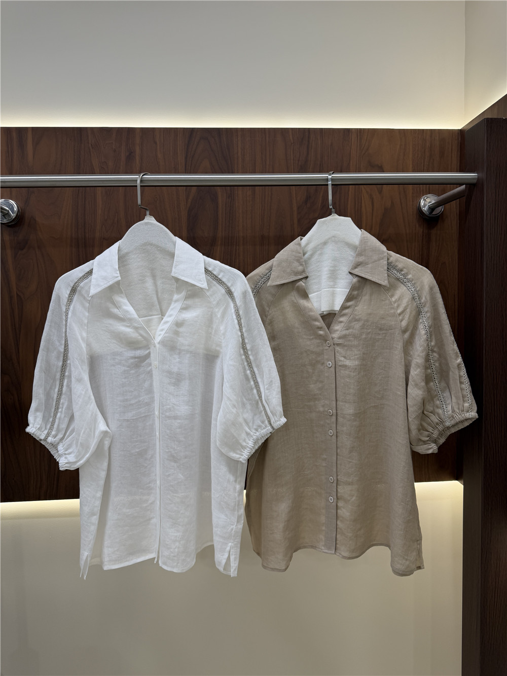 Women's Lape Short-Sleeve Shir - Short Linen Drawstring recension och pris