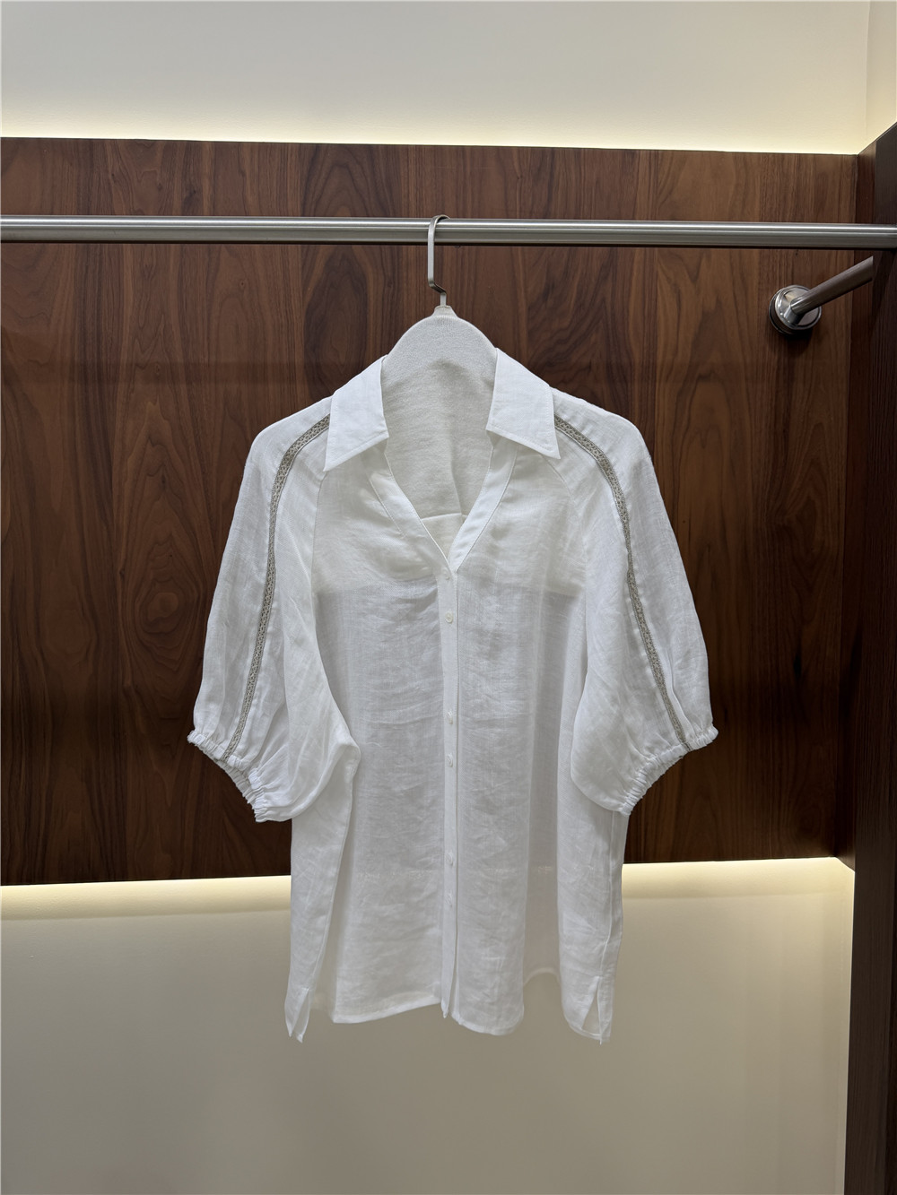 Women's Lape Short-Sleeve Shir - Short Linen Drawstring recension och pris