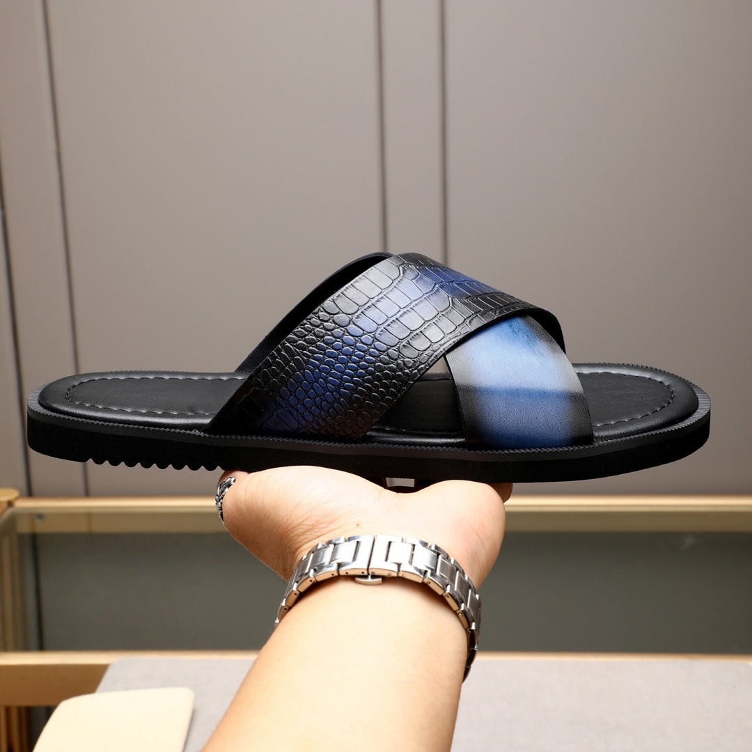 Luxury Brand Men's Shoes Handm - Flip Flop Leather Men recension och pris