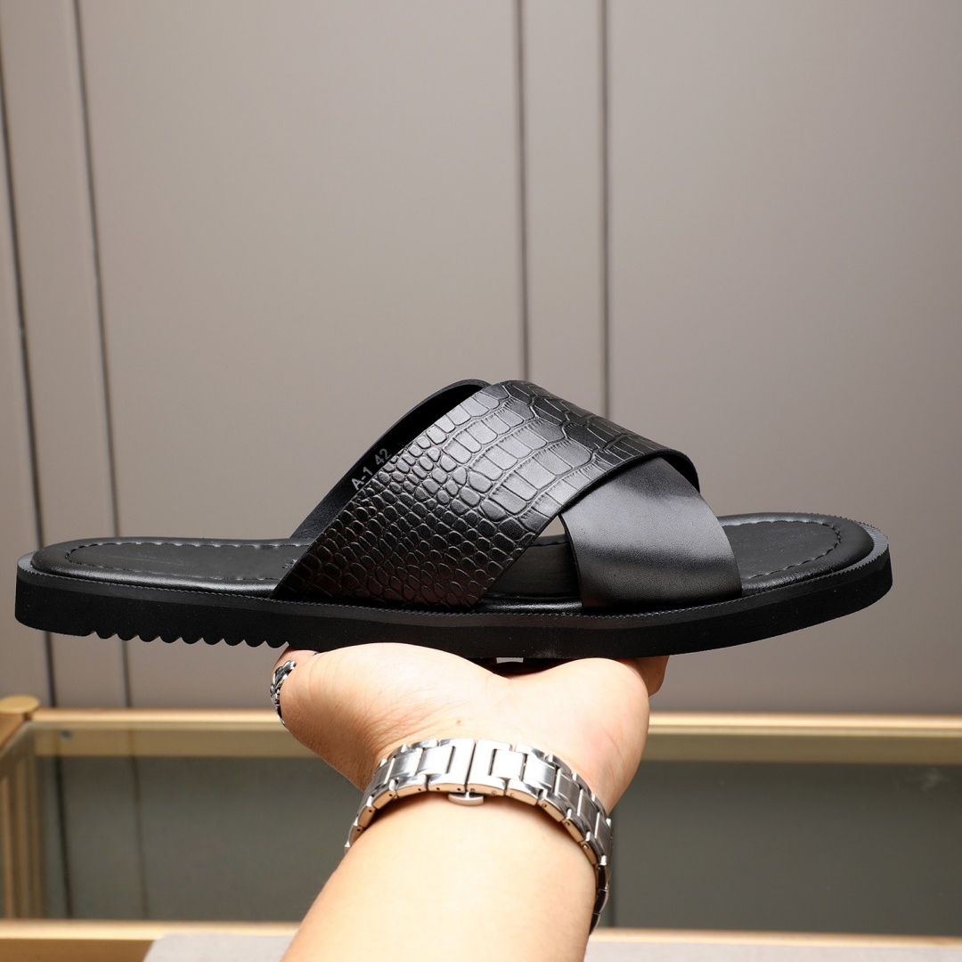 Luxury Brand Men's Shoes Handm - Flip Flop Leather Men recension och pris