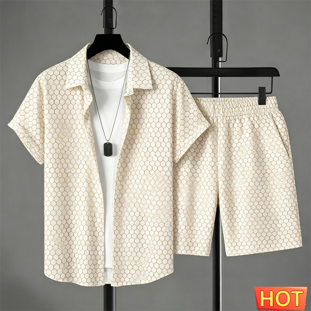 Summer Outfits Man Shirt Set G - Shirt Camp Collar recension och pris