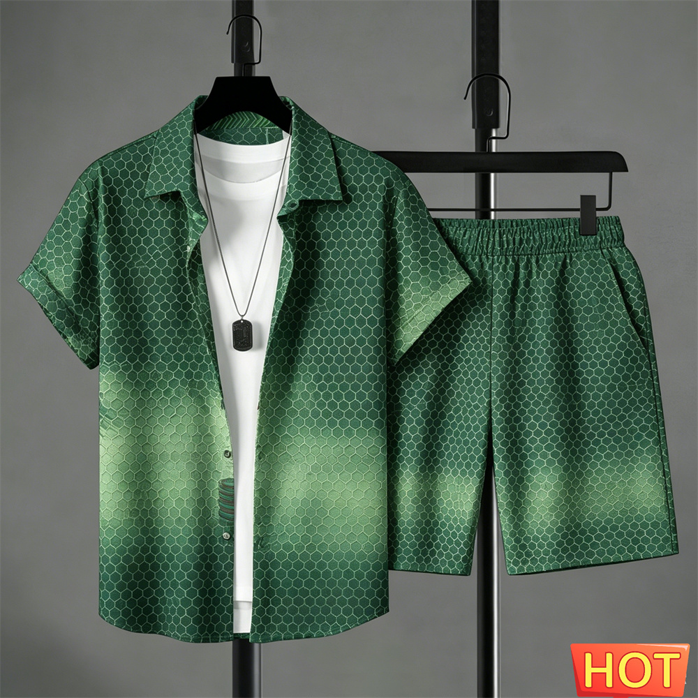Summer Outfits Man Shirt Set G - Shirt Camp Collar recension och pris