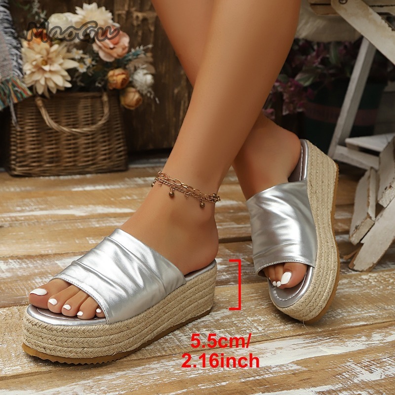 Women's Ruched Espadrille Wedg - Espadrille Slip On recension och pris