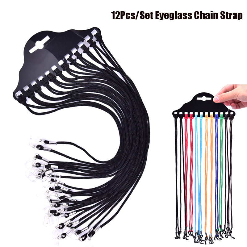 12Pcs/Set Multicolor Sunglasse - Sunglass Retainer Cord recension och pris
