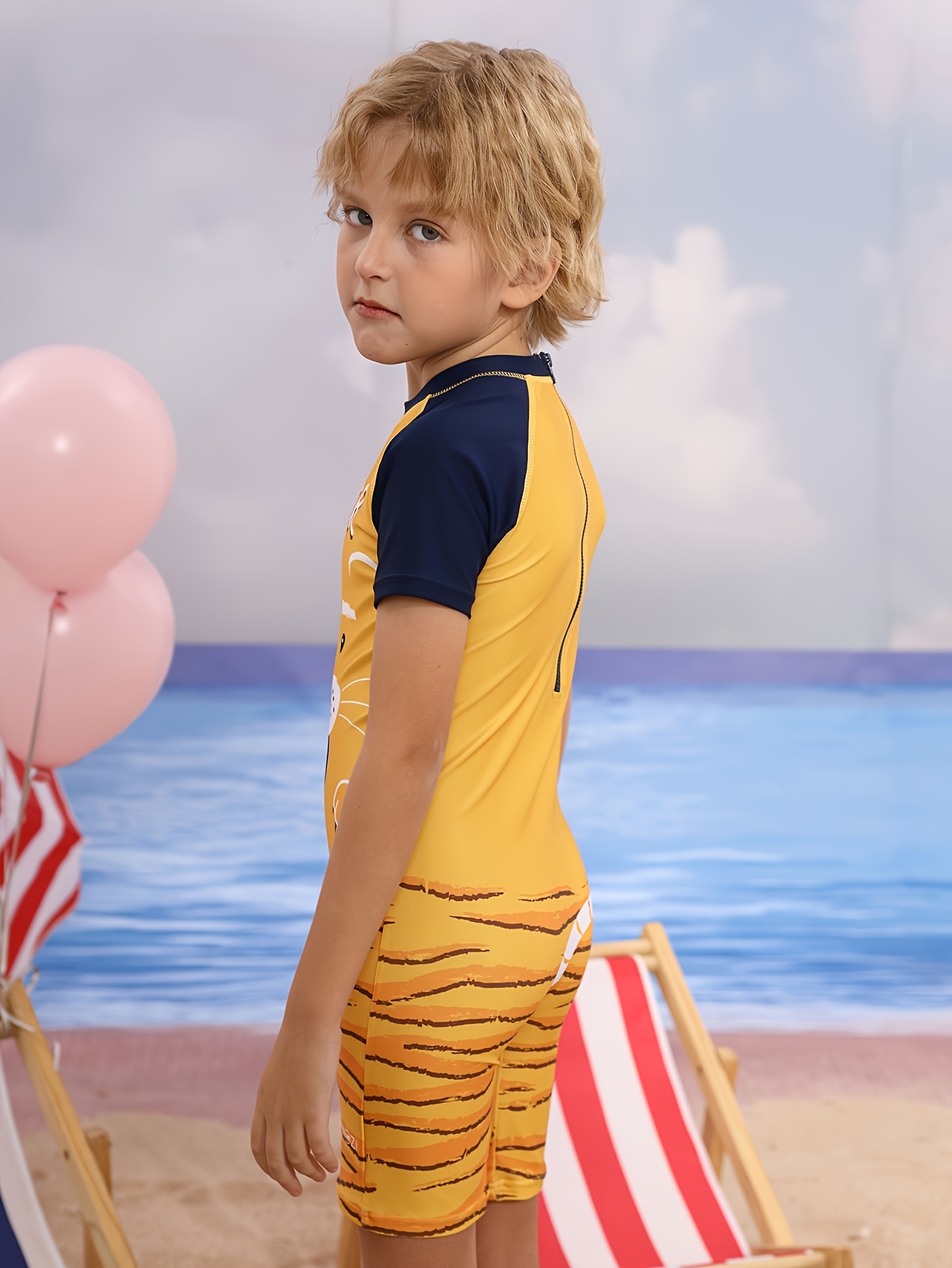 Cute Tiger Children's One-piec - Swim Trunk Quick Dry recension och pris