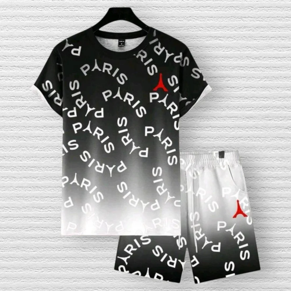 Men Letter Print Round Neck Sh - Tee Graphic Print recension och pris